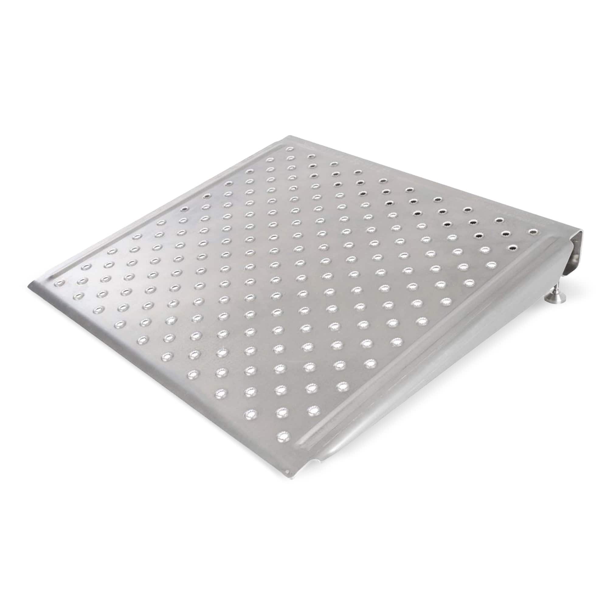 Silver Spring - 26 Inch Adjustable Aluminum Wheelchair Door Threshold Ramp, Silver