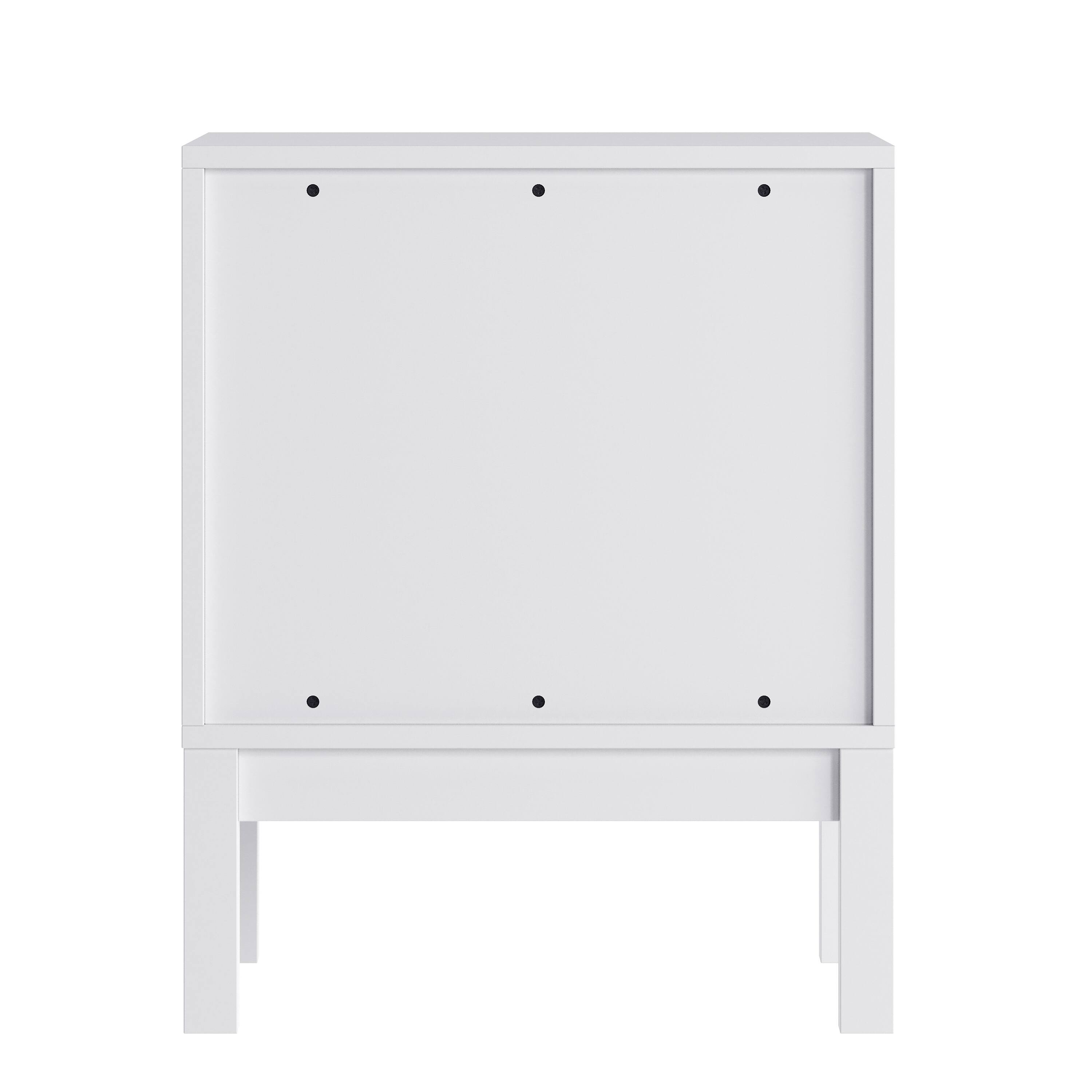 Alt View 5. Emma + Oliver - Samuel Kids Double-Drawer Night Stand with Solid Wood Frame, Side Table for Kids Bedroom - White.