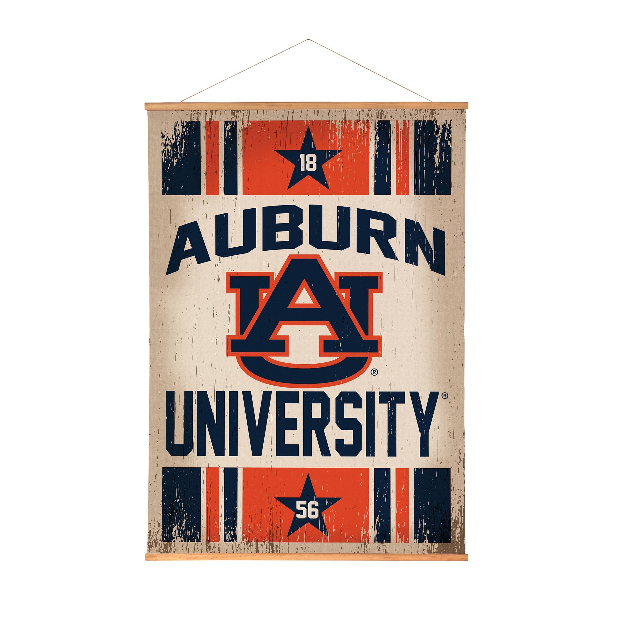 Auburn Tigers 36" x 54" Large Canvas Wall Art Tapestry with Wood Frame