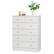 Front. Winado - Modern 6 Drawer Dresser Tall Dresser Chest of Drawers Anti-Tipping Device Metal Handle for Bedroom Living Room Hallway - White.