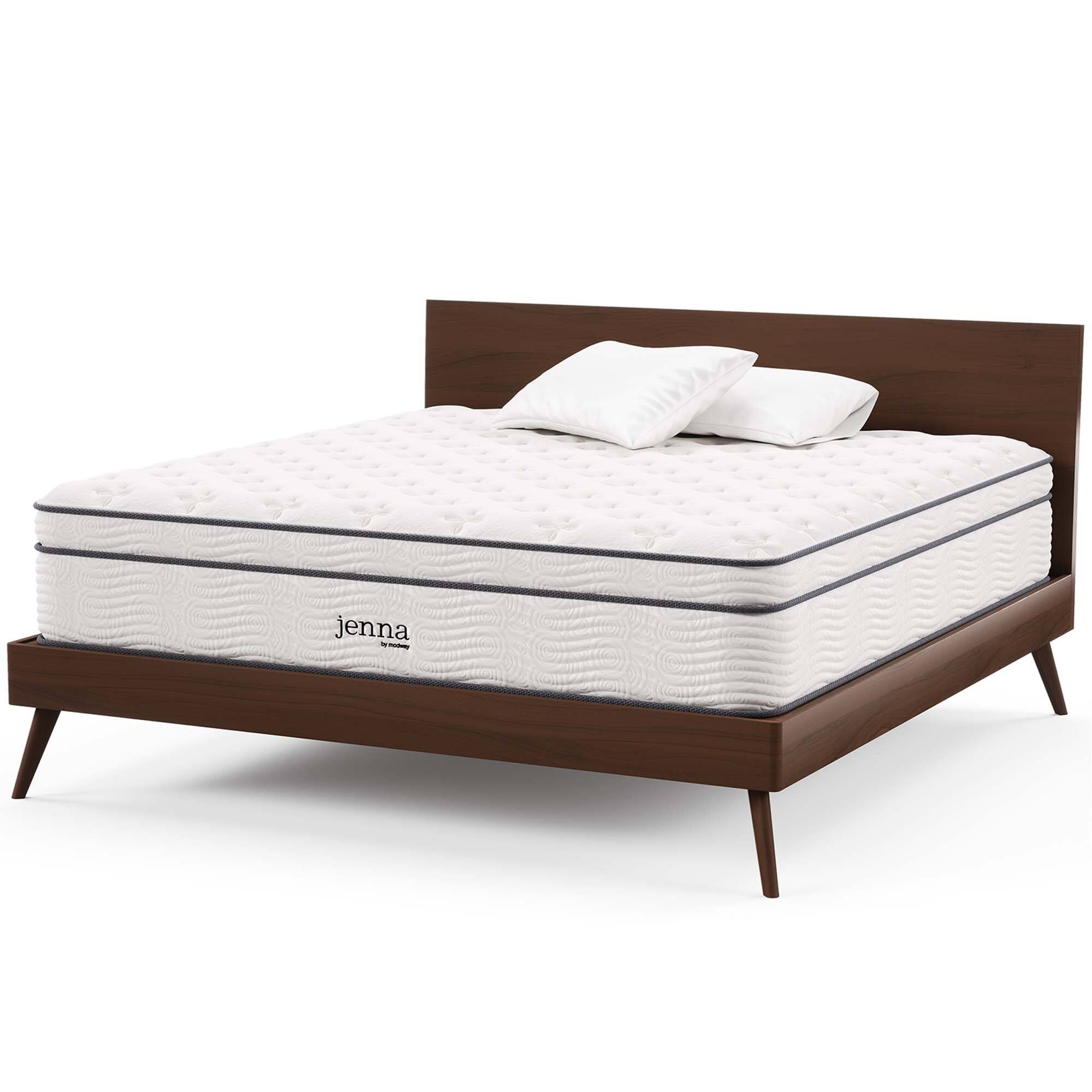Alt View 5. Modway - Jenna 14" Innerspring and Foam King Mattress by Modway - White.