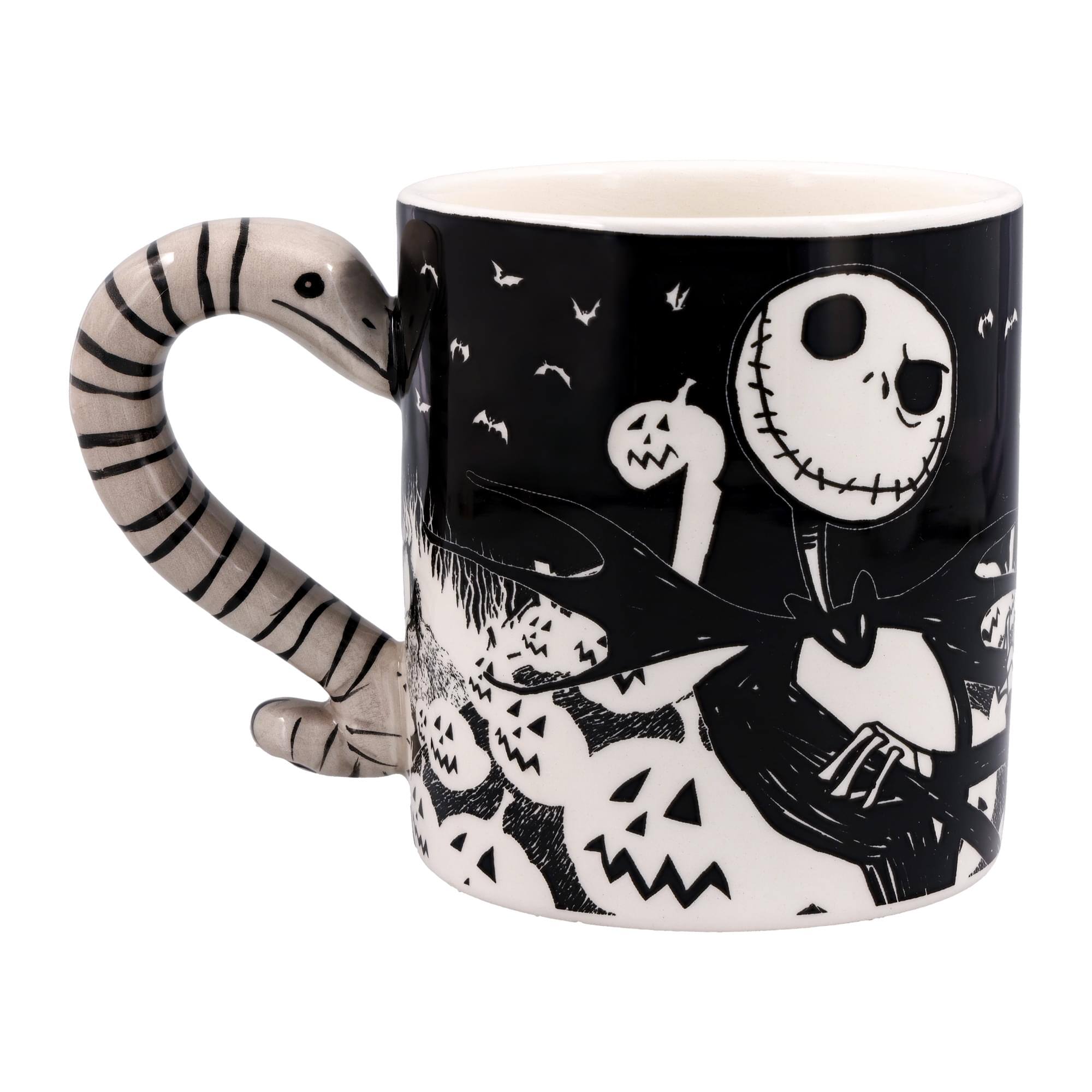 Alt View 10. Disney - Disney The Nightmare Before Christmas Moonlight Jack Mug With Sculpted Handle - Black.