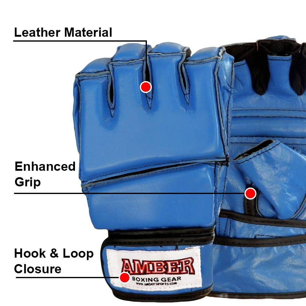 Leather Material  
Enhanced Grip  
Hook & Loop Closure  

AMBER BOXING GEAR  
www.ambersports.com