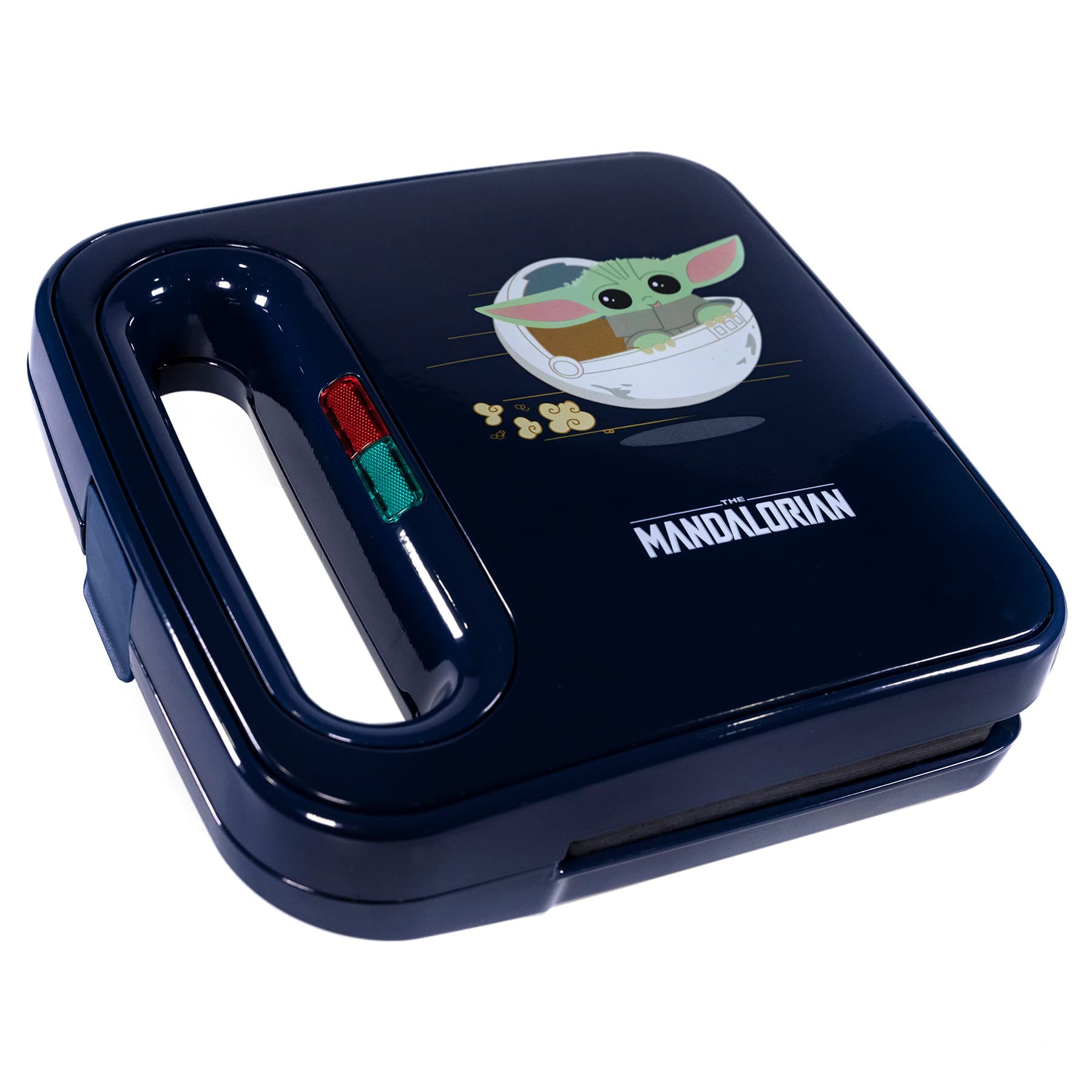 Front. Uncanny Brands - Mandalorian Waffle Maker - Blue.