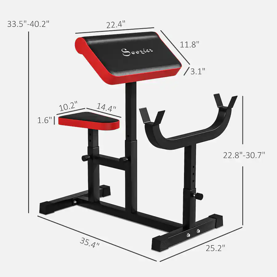 Curl Back Machine Soozier LBS Preacher Curl Bench for Strength Training Black - Best Buy