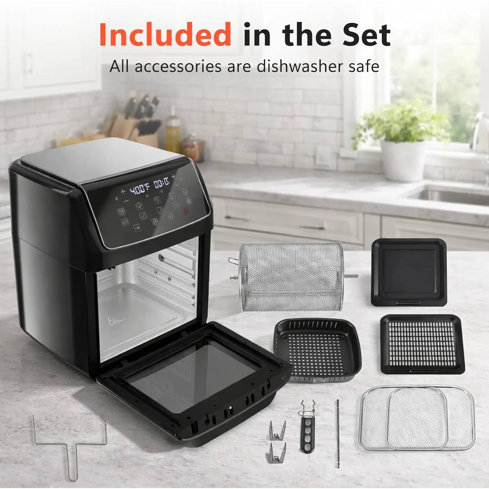 Included in the Set  
All accessories are dishwasher safe