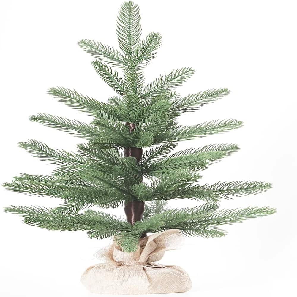RTMB - 24" Mini Artificial Christmas Tree, Realistic PE Tabletop Xmas Decor - Green