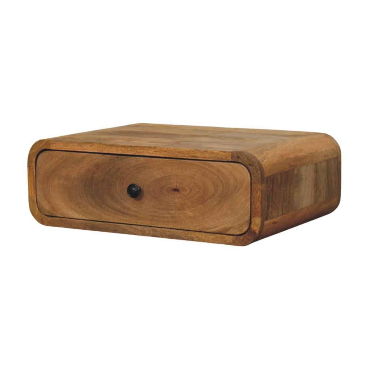 Left. Artisan Furniture - Artisan Furniture Solid Wood Avora Wall-Mounted Oak-ish 1 Drawer Nightstand - Oak.