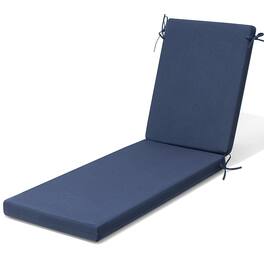 Crestlive Products - 1pc 72in Outdoor Water Resistant Chaise Lounge Chair Cushion with Ties Patio lounge cushion - Navy