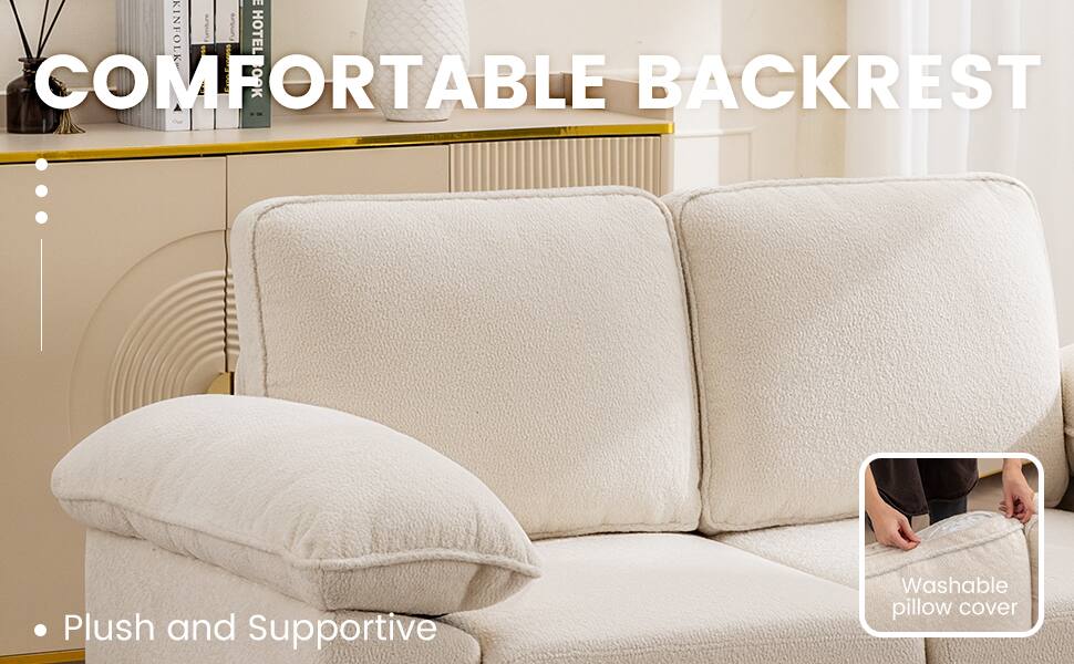 T. KINFOLK - Fuenture HOTEL COMFORTABLE BACKREST Plush and Supportive Washable pillow cover