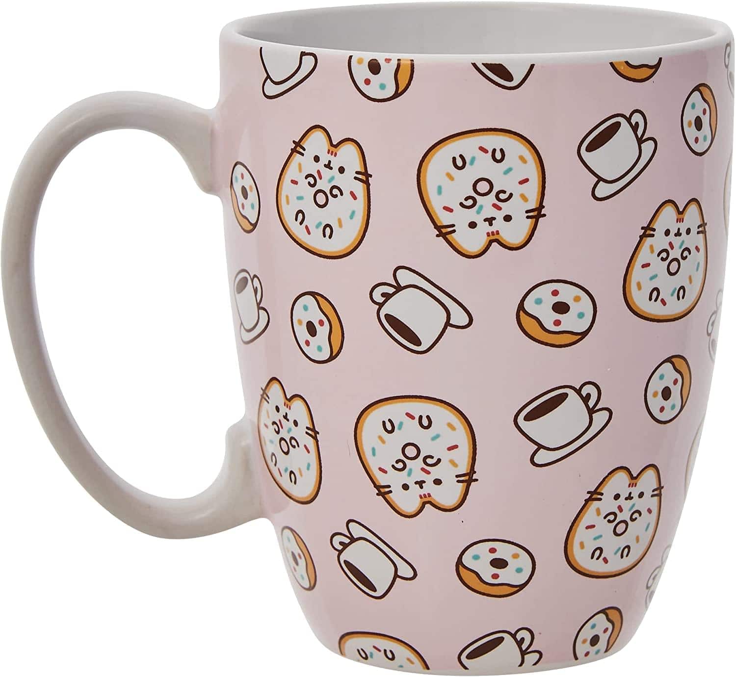 Enesco - Pusheen Donuts & Coffee 12oz Stoneware Mug - Pink