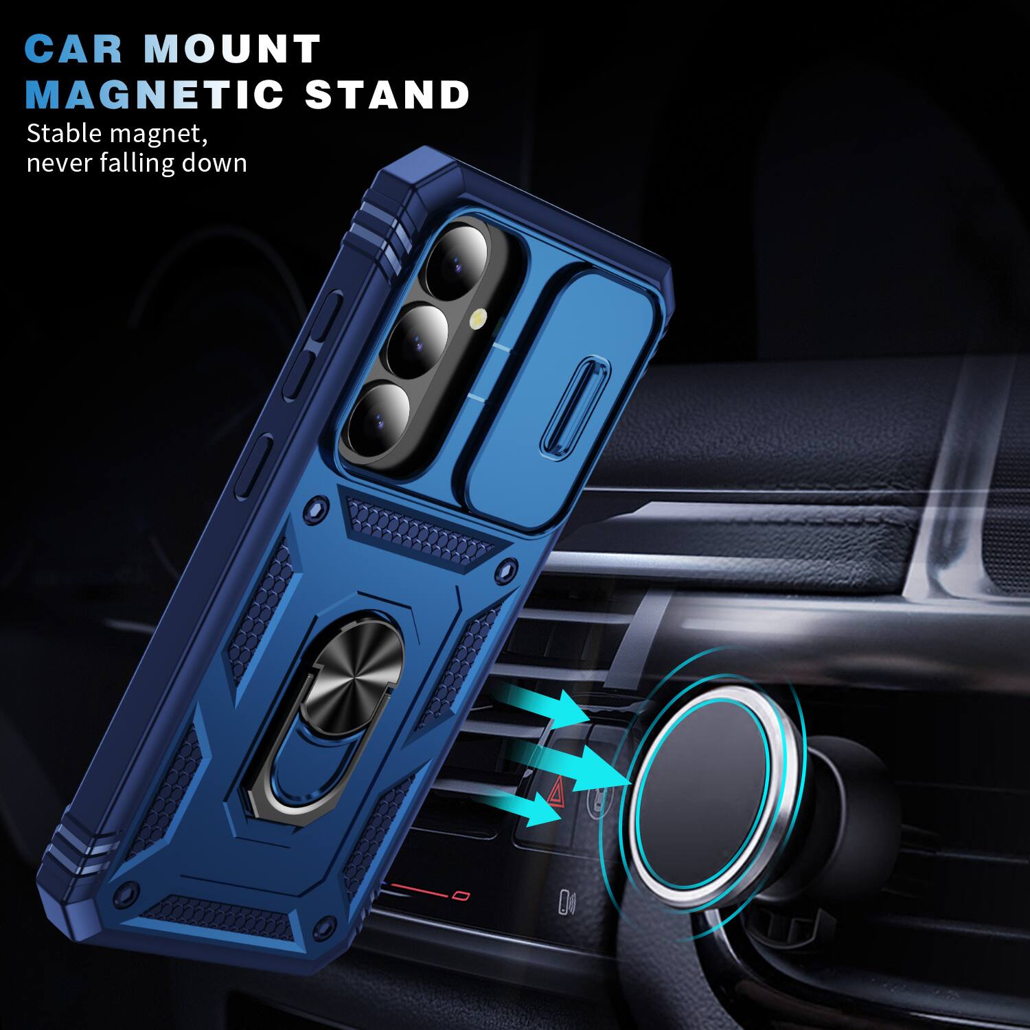 CAR MOUNT MAGNETIC STAND  
Stable magnet, never falling down
