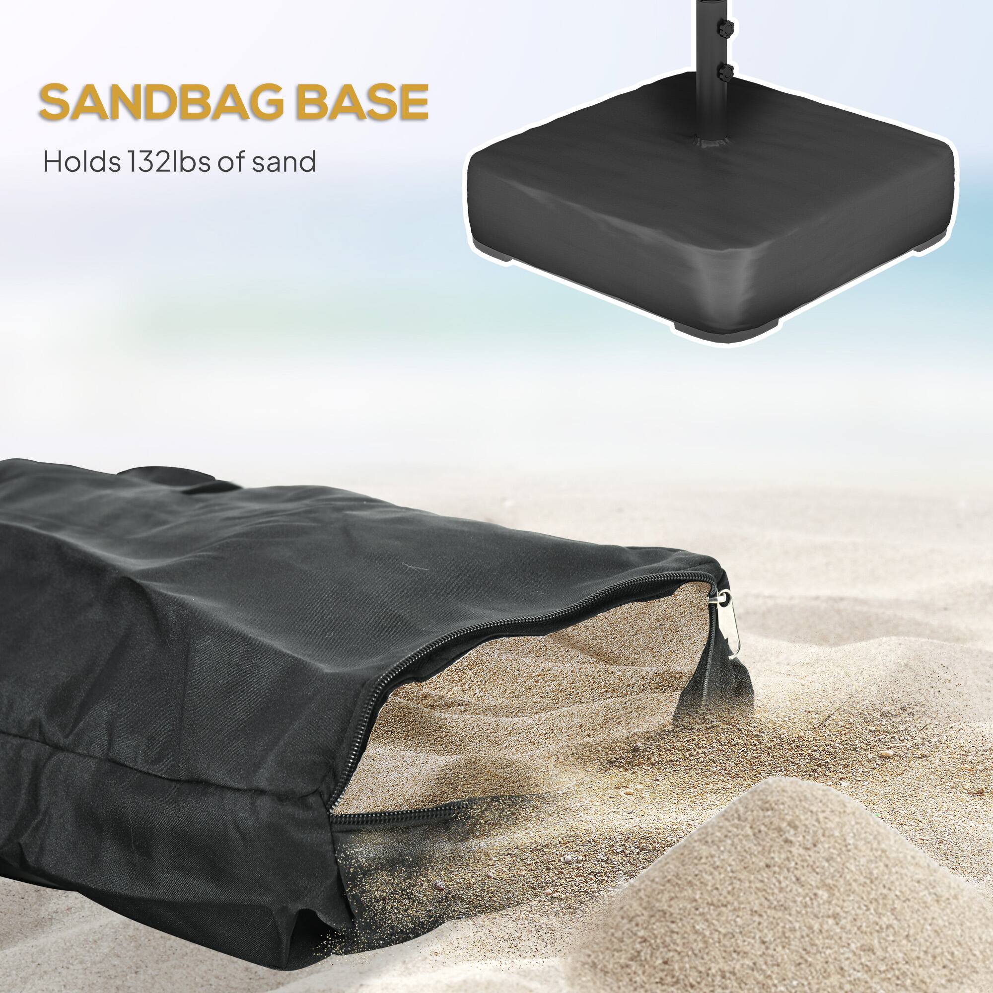 SANDBAG BASE
Holds 132lbs of sand