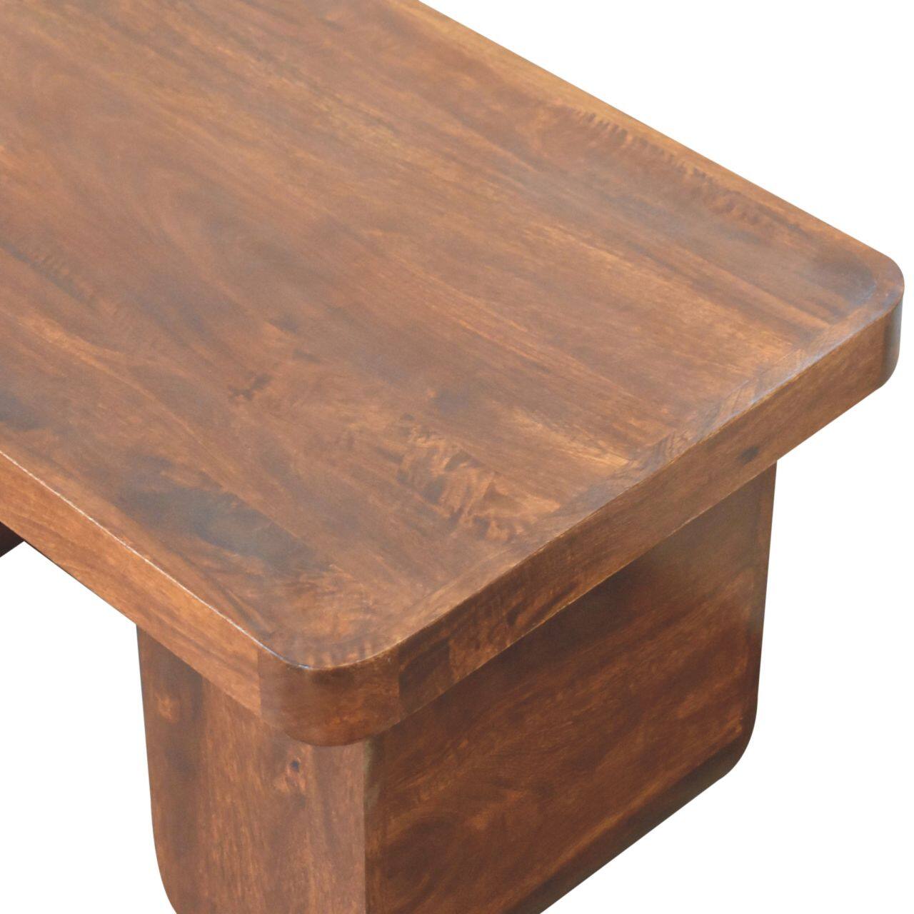 Alt View 1. Artisan Furniture - Chunky Chestnut Coffee Table - Brown.