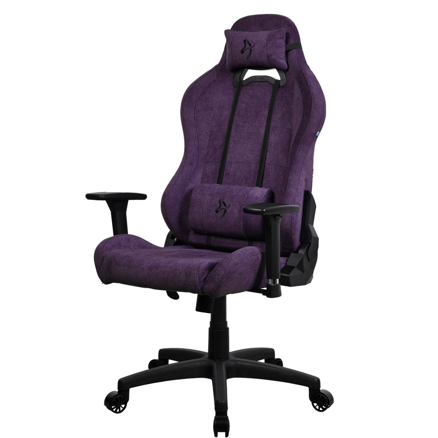 Left. Arozzi - Torretta Soft Fabric Gaming Chair - Purple.