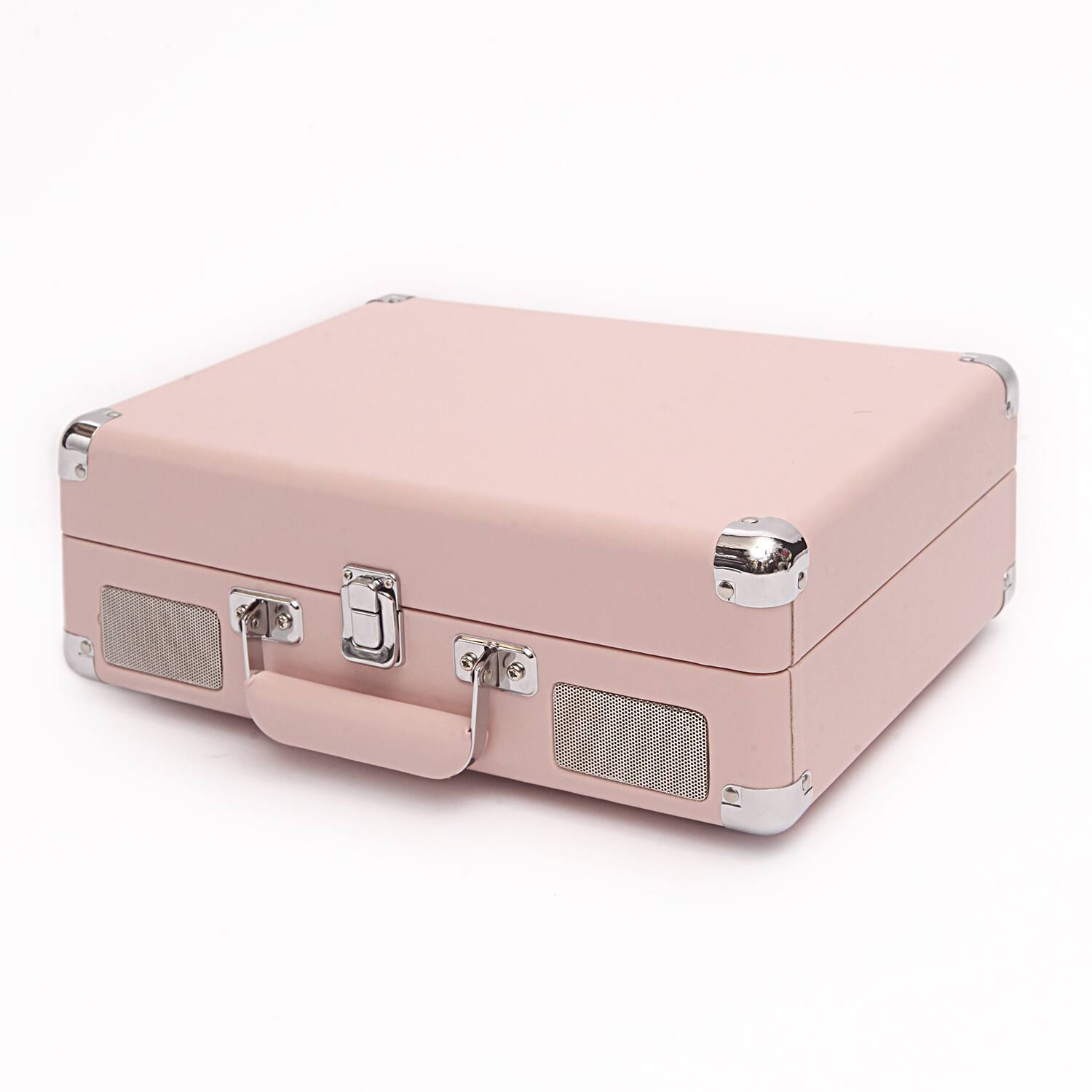 Angle. Arkrocket - Arkrocket Curiosity III Suitcase Bluetooth Record Player Turntable built-in Speakers (Pale Pink) - Pale Pink.