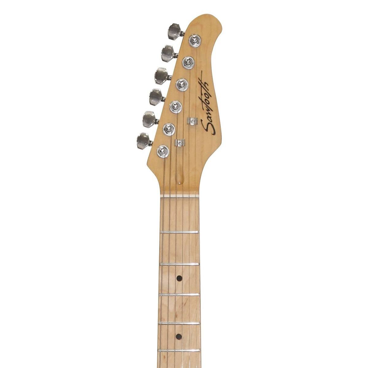 Alt View 5. Sawtooth - Sawtooth ET Series Electric Guitar, Sunburst with Aged White Pickguard.