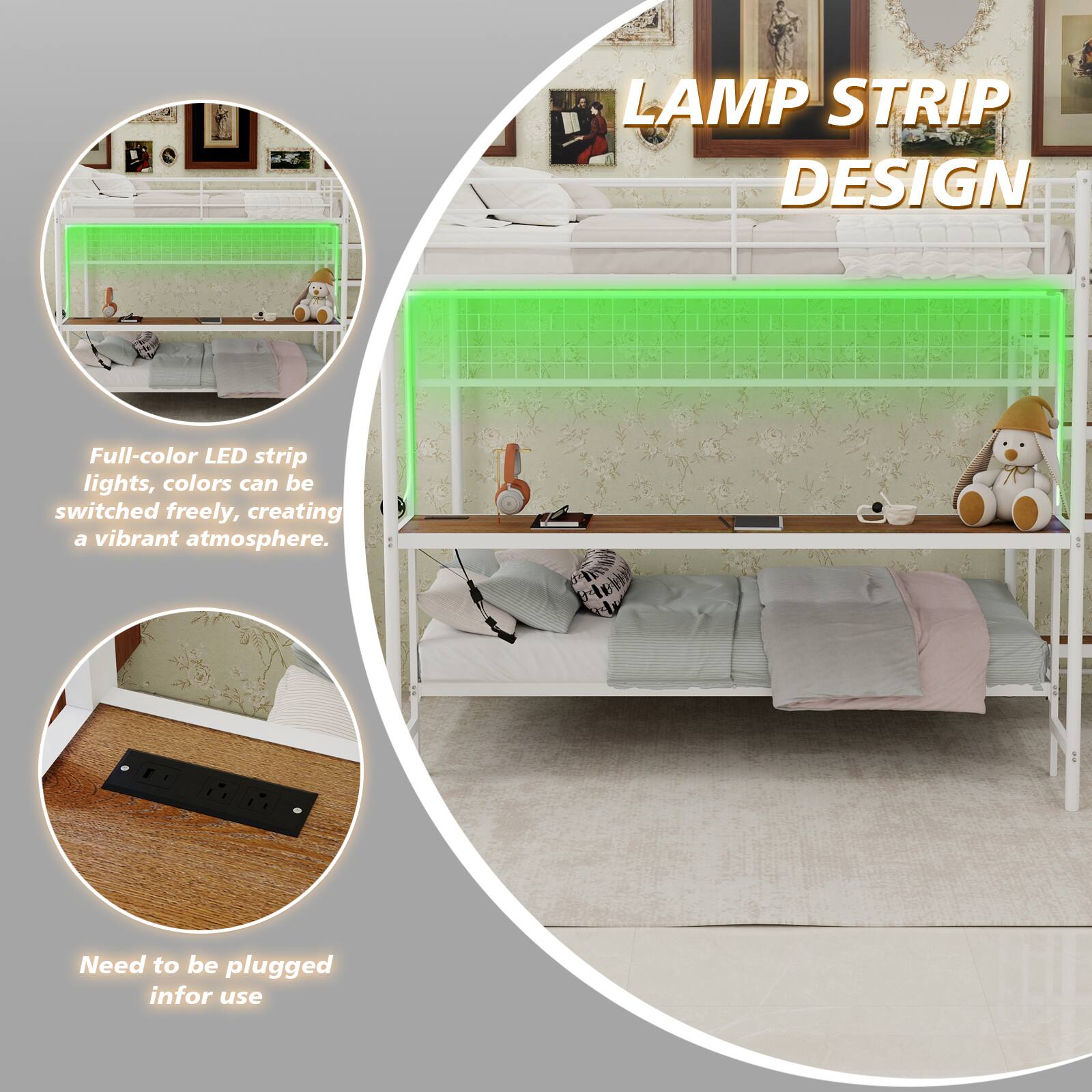 LAMP STRIP DESIGN

Full-color LED strip lights, colors can be switched freely, creating a vibrant atmosphere.

Need to be plugged in for use