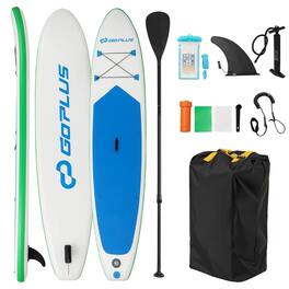 Costway - 11' Inflatable Stand Up Paddle Board whth Accessories Paddle Hand Pump Repair Kit - Multi-color