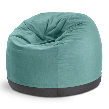 Front. Jaxx - Jaxx Palmetto Large Round Outdoor Bean Bag Club Chair - Sunbrella Breeze - Breeze.