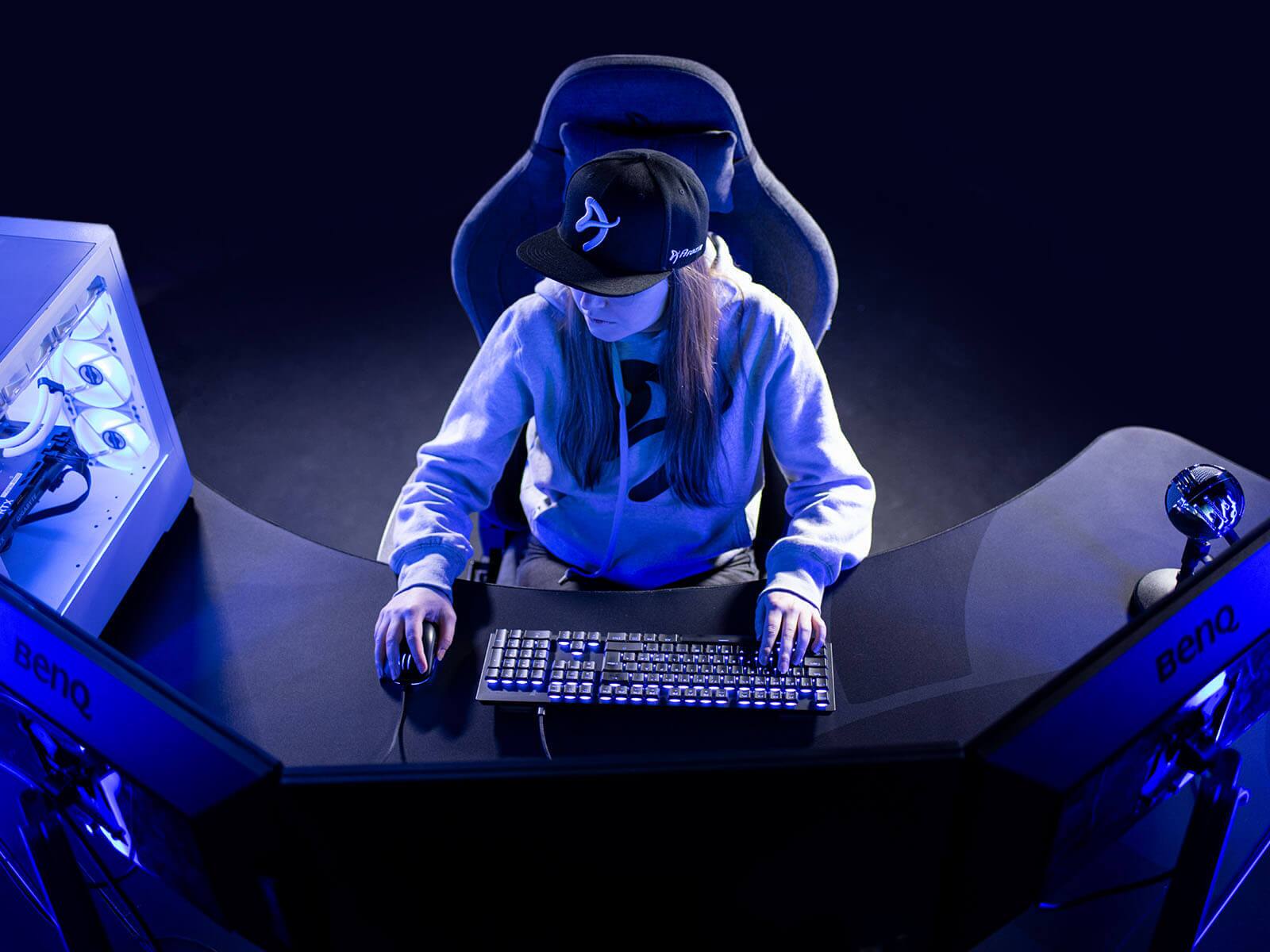 Alt View 11. Arozzi - Arena Angelo Gaming Desk - Gun Metal.