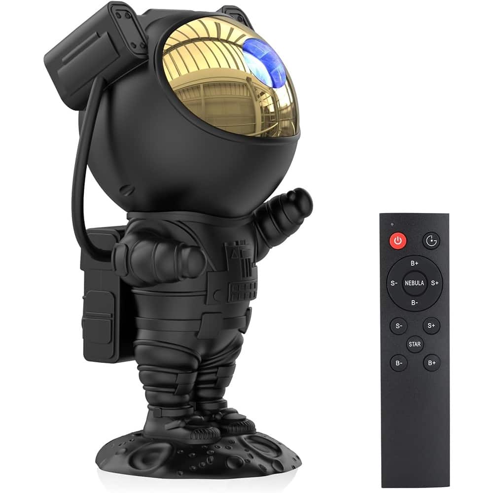 ACJPR - Astronaut Star Projector – 360° Adjustable, Timer & Remote Control, Black