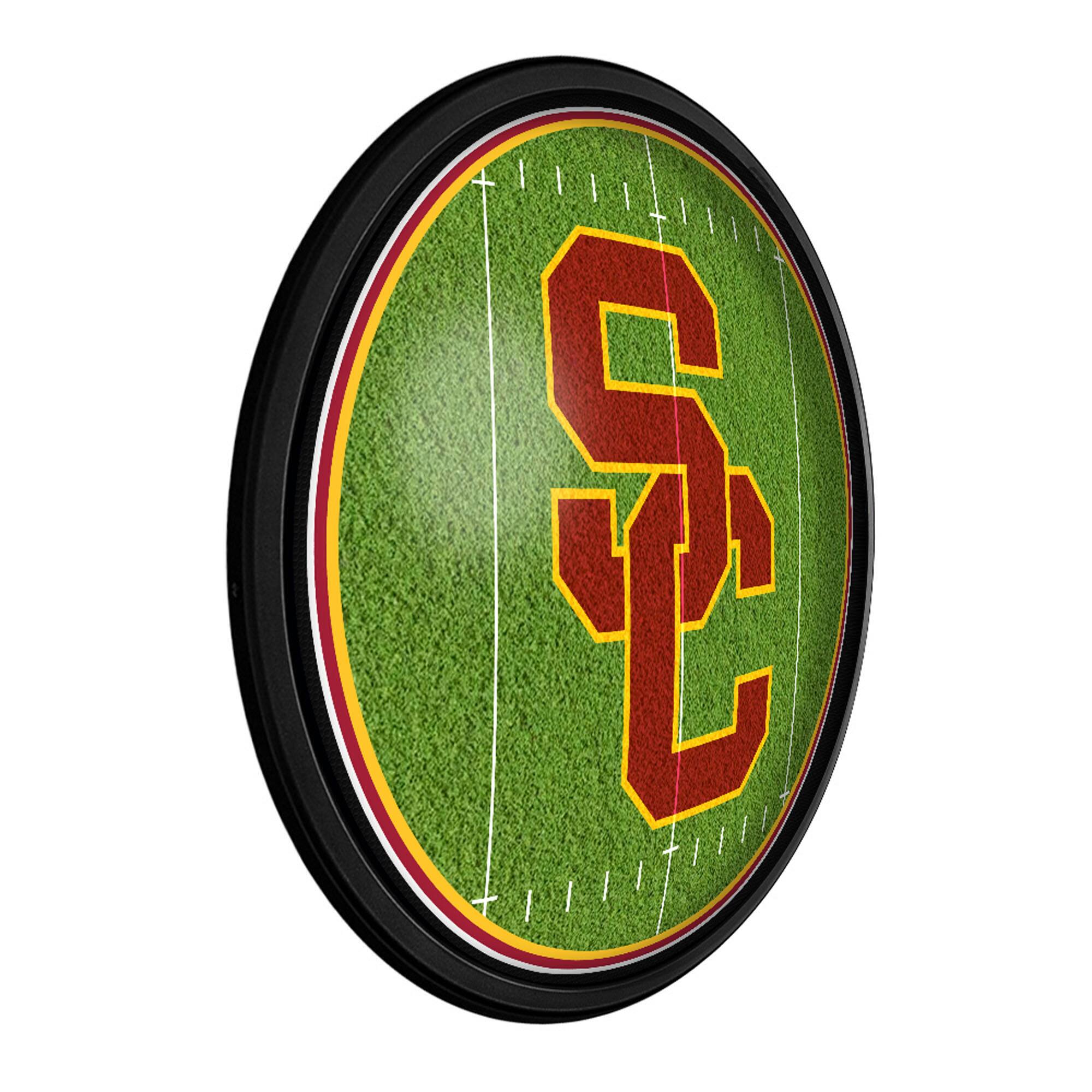Alt View 1. The Fan-Brand - USC Trojans Football 18'' Round Slimline Illuminated Wall Sign - Multicolor.