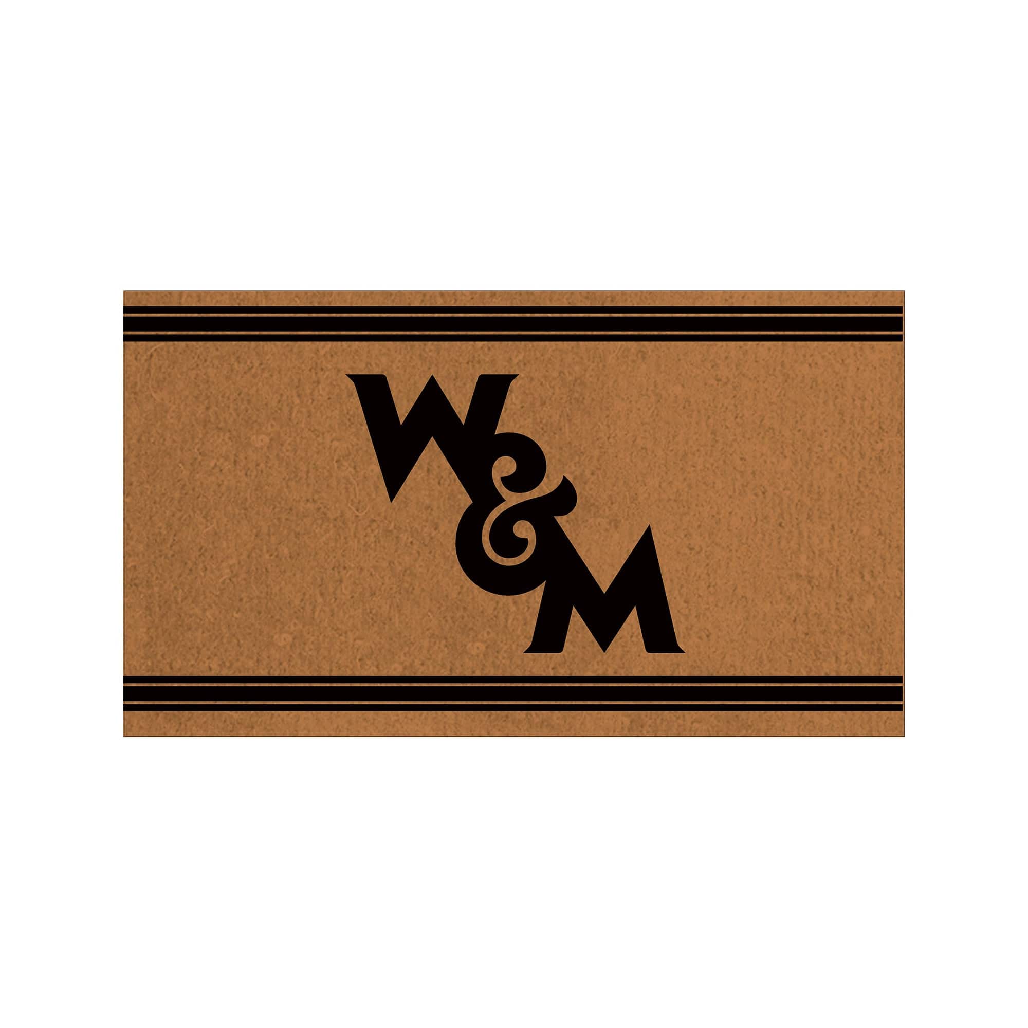 Evergreen Enterprises - William & Mary Tribe 28" x 16" Primary Logo Outdoor Coir Entryway Mat - Multicolor