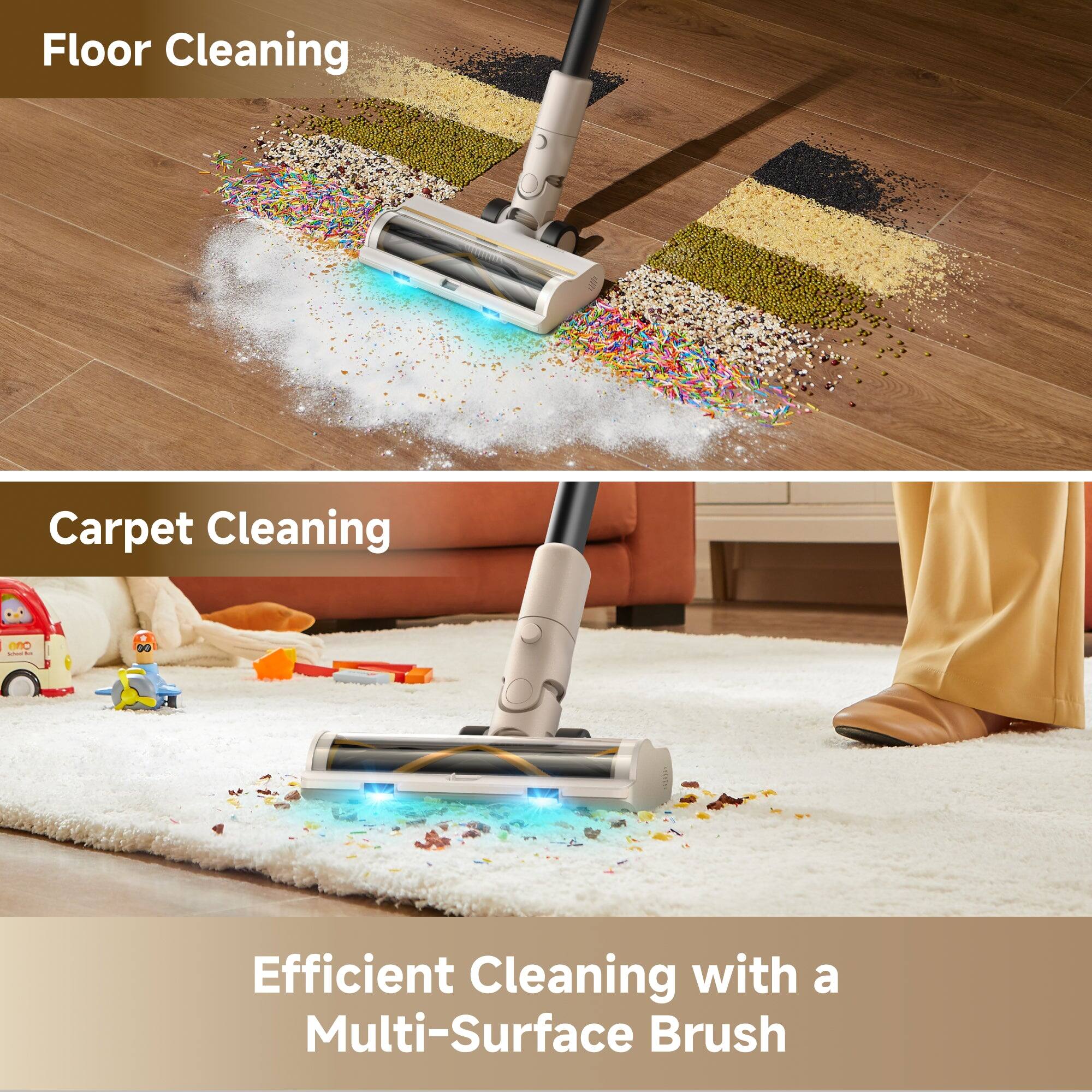 Floor Cleaning  
Carpet Cleaning  
eno - Sit  
DO  
Efficient Cleaning with a Multi-Surface Brush