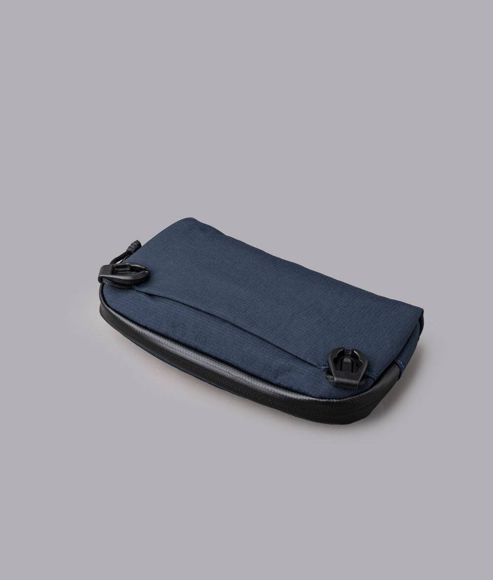 Alt View 5. ALPAKA - Flight Pouch Pro 0.7L Men's Carry-All & Organizer Clutches;Crossbody Bag for Men with RFID Blocking, Passport Holder - Moonlight Blue | Axoflux 400D Ripstop Nylon.