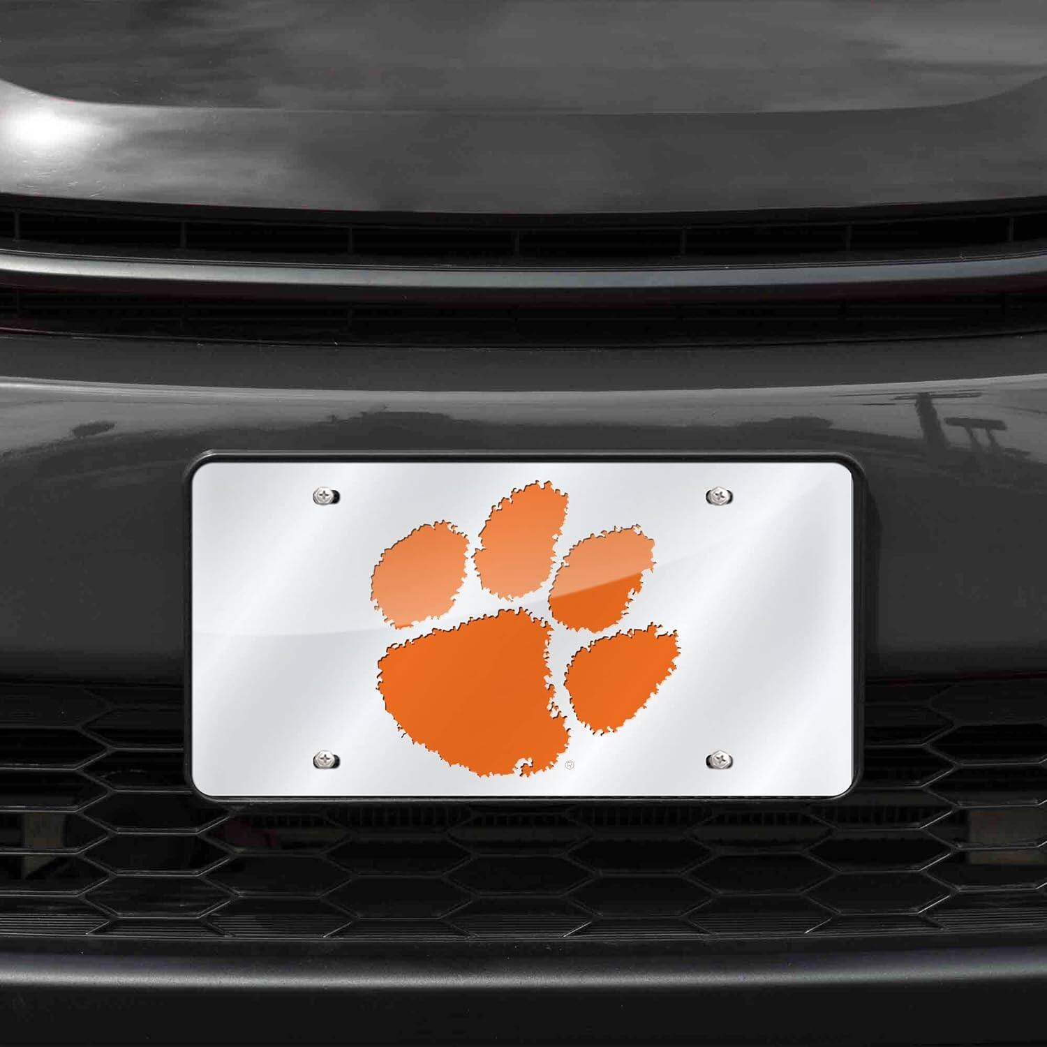 Alt View 2. Rico Industries - Clemson Tigers Acrylic License Plate Laser Tag - Multi.