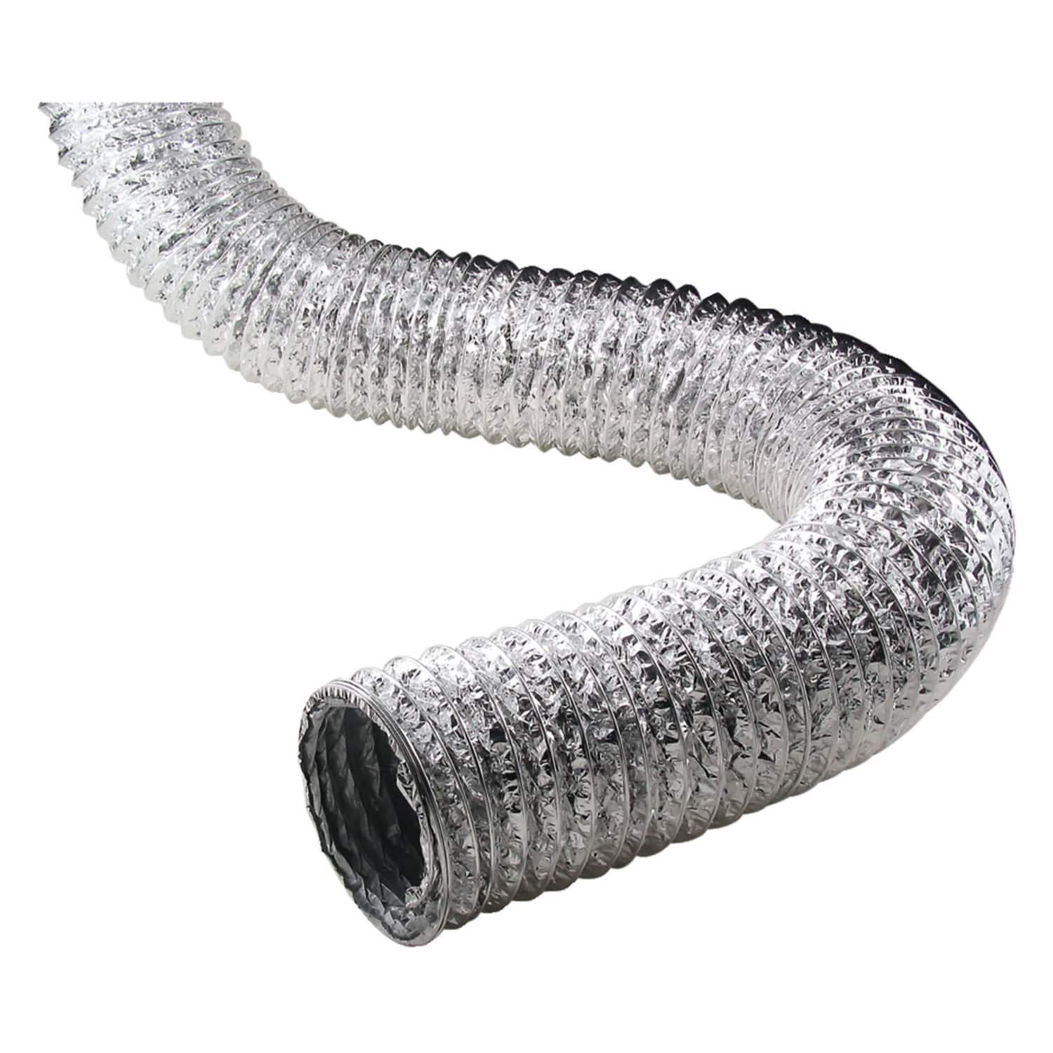 Deflecto - Supurr-Flex 5-Ply 4-In Aluminum Flexible Dryer Vent Transition Duct 50 Ft.