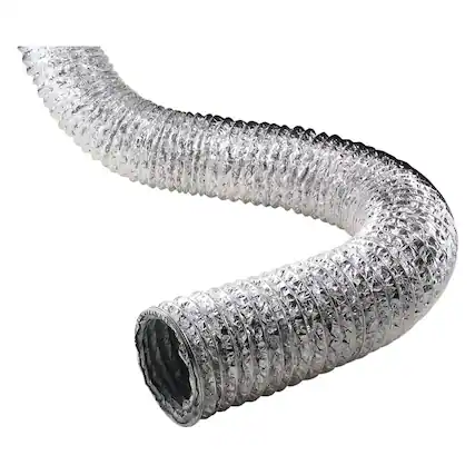 Front. Deflecto - Supurr-Flex 5-Ply 4-In Aluminum Flexible Dryer Vent Transition Duct 50 Ft..