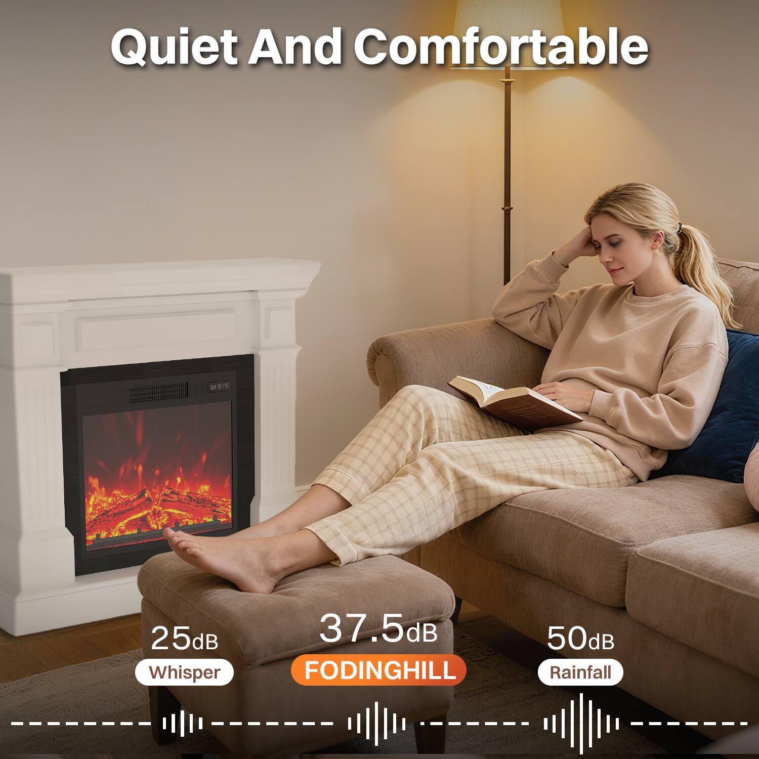 Quiet And Comfortable

25dB Whisper

37.5dB FODINGHILL

50dB Rainfall