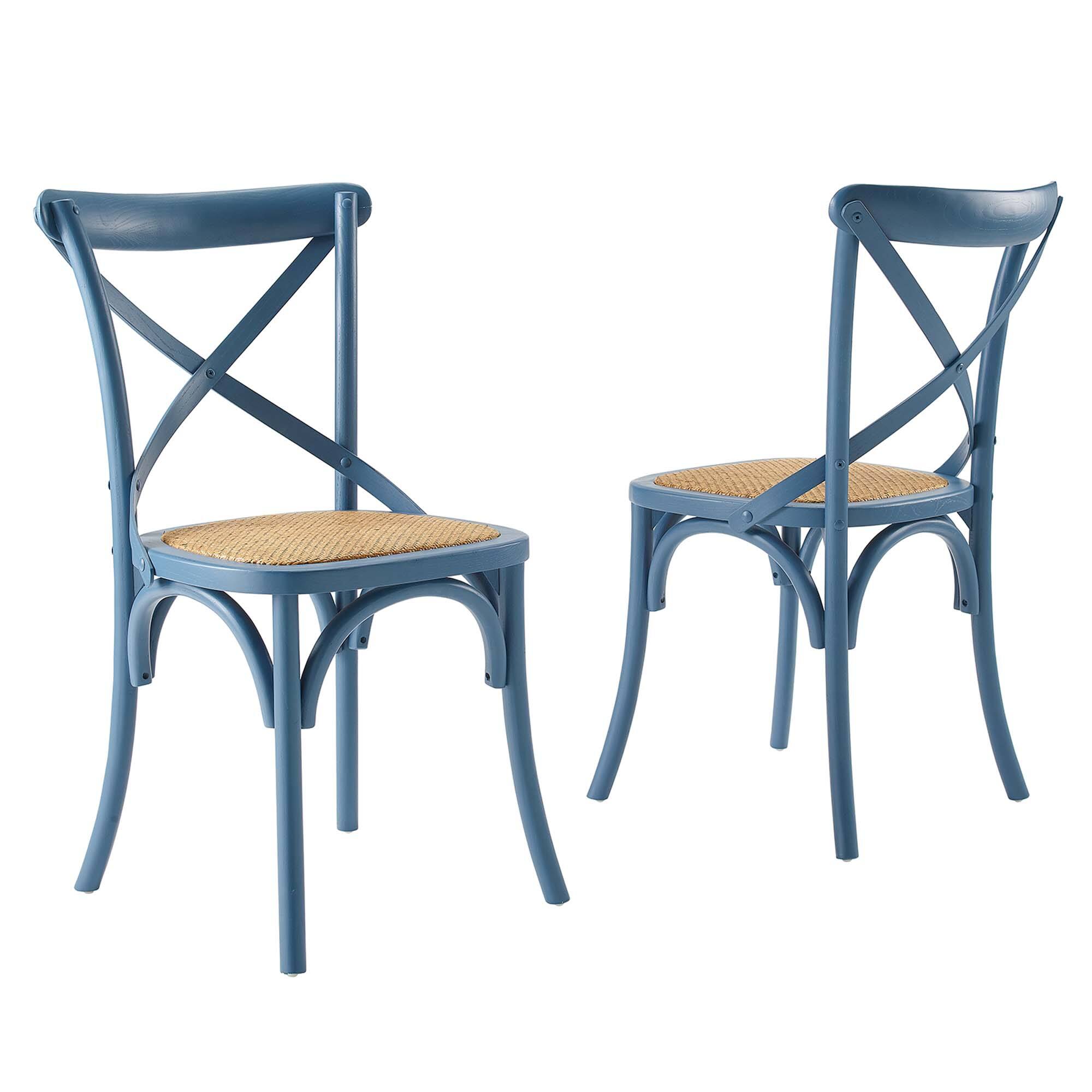 Angle. Modway - Gear Dining Side Chair Set of 2 - Blue.