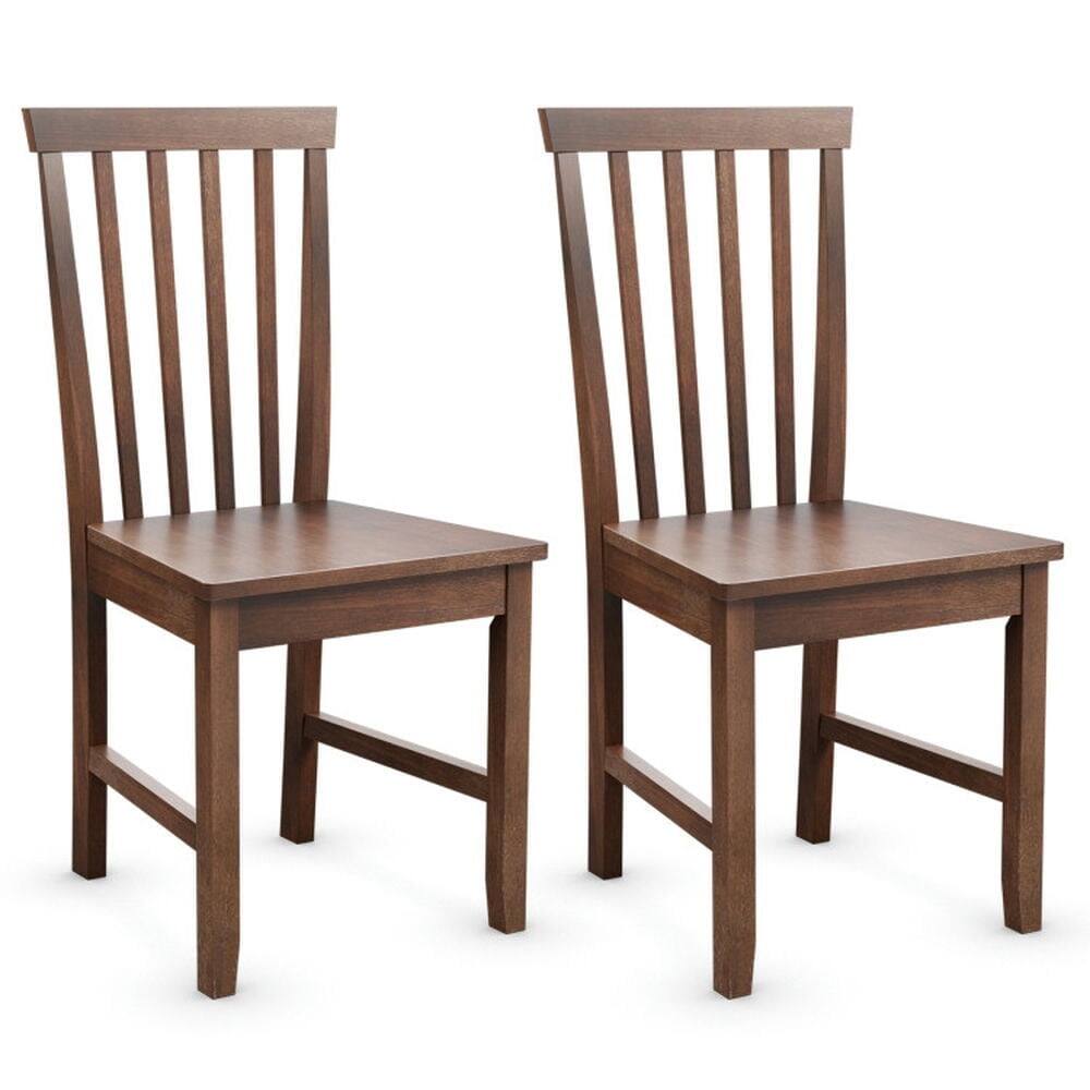 Front. Kadyn - Dining Chairs, Kitchen Chairs Trattoria Chairs,Set of 2 Dining Chairs with Solid Wooden Legs - Brown.