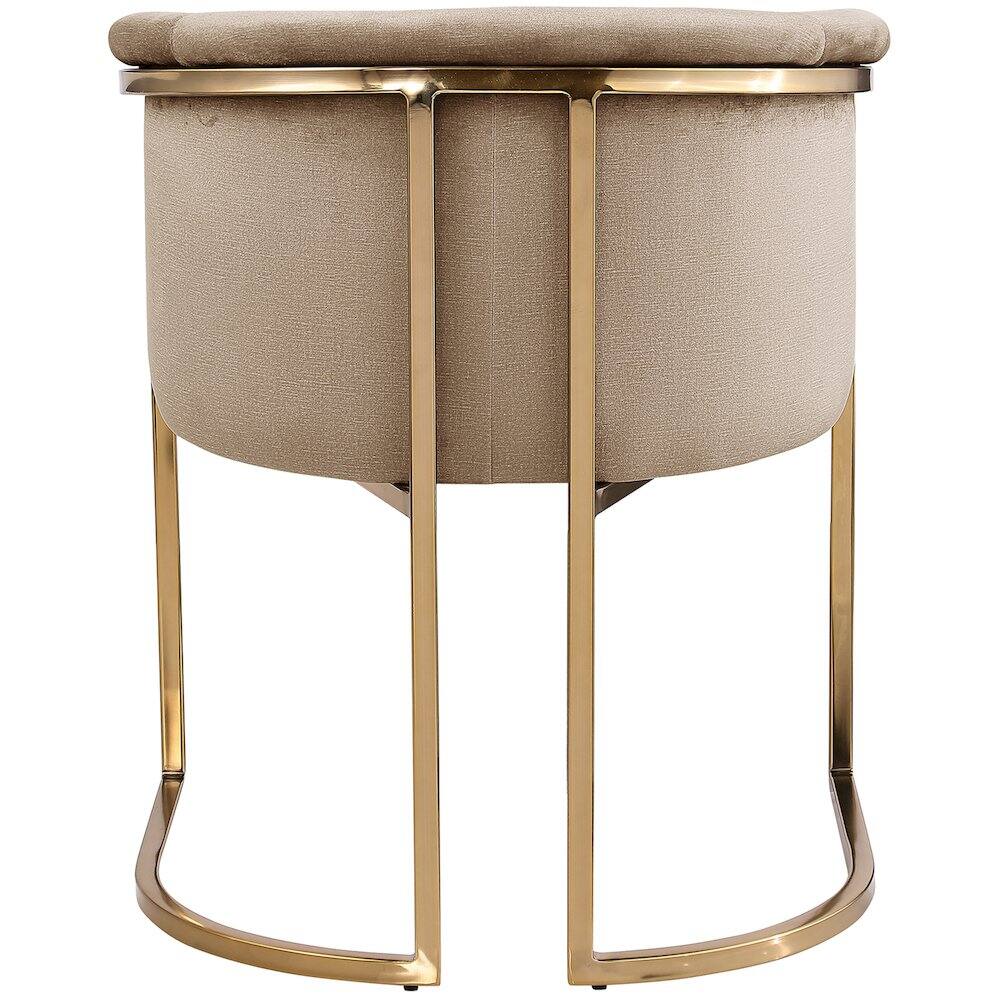 Alt View 1. Meridian Furniture - Tierra Beige Velvet Dining Chair - Beige.