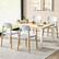 Angle. Costway - Dining Side Chairs Set of 4 with Ergonomic Backrest Wide Seat & Sturdy Wooden Legs - White.
