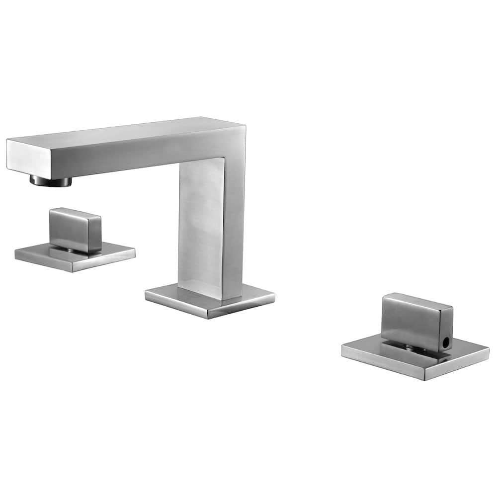 Alfi - Brushed Nickel Modern Widespread Bathroom Faucet - Silver