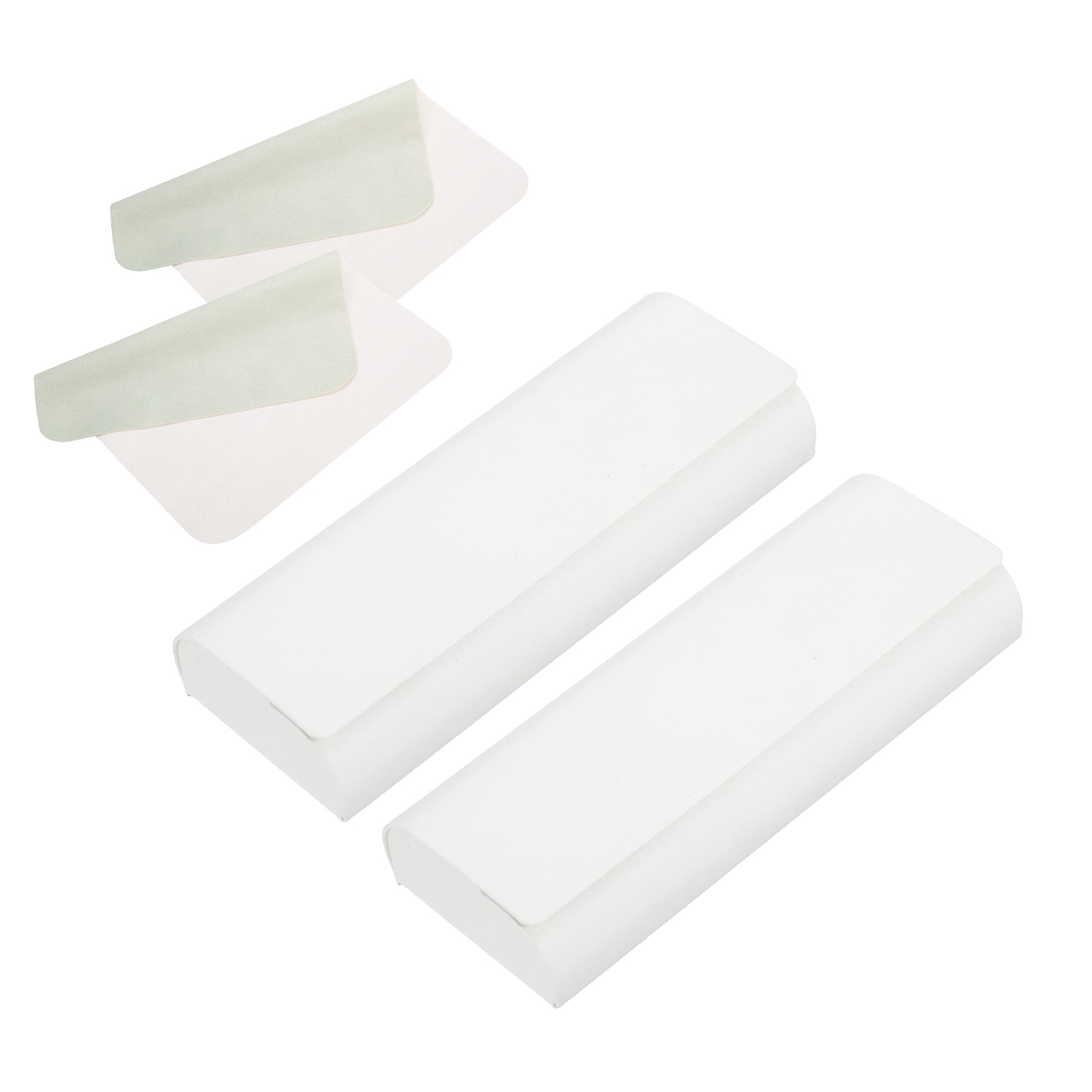 Unique Bargains - 2pcs Hard Shell Eyeglasses Case Leather with Cloth Lightweight PU for Sunglasses - White price history on PriceWatchPro