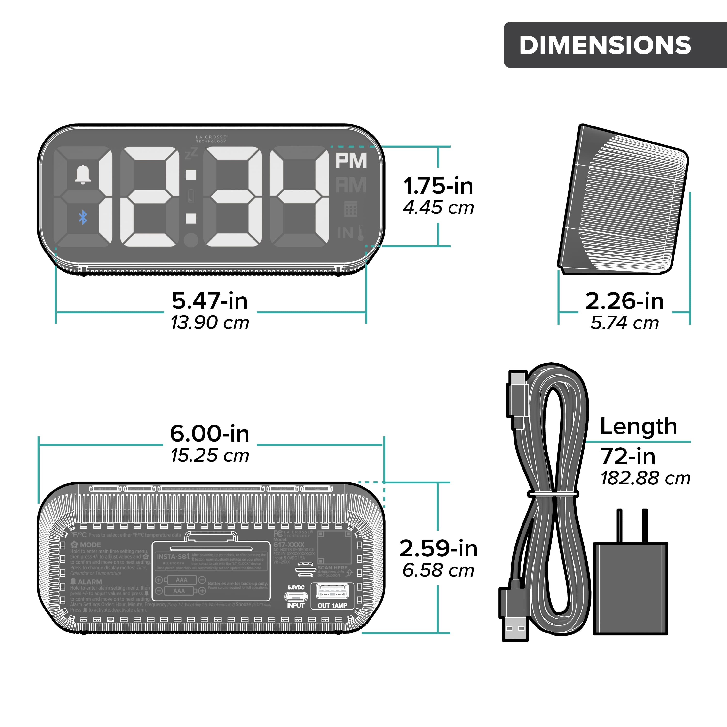その他 Ego Systems Inc. WAVETERMINAL 192L La Crosse Technology Insta Set Digital LED Alarm Clock with