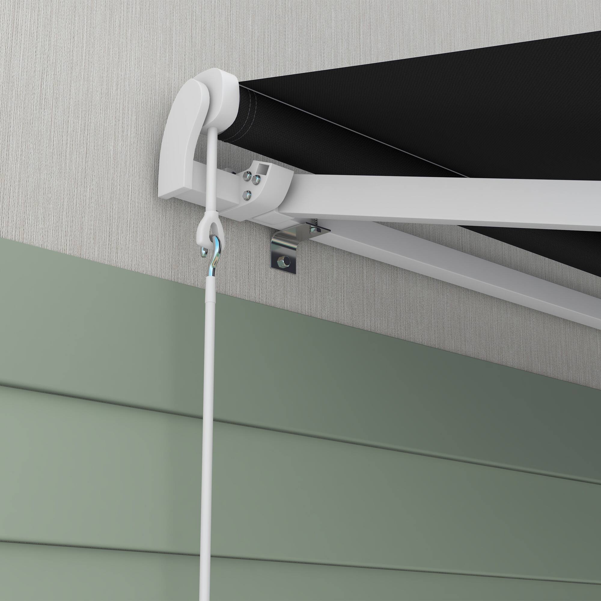 Alt View 7. Outsunny - 12' x 10' Electric Awning, Retractable Awning, UV Protection Sun Shade Shelter with Remote Controller - Black.