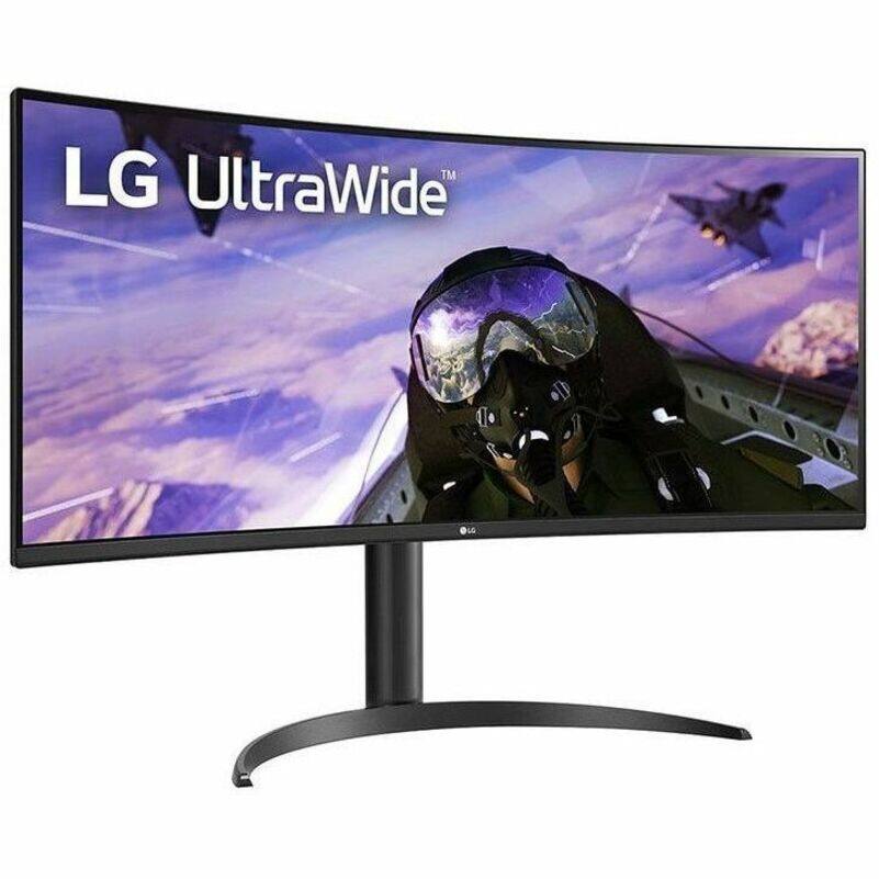 Alt View 1. LG - LG 34BP65C-B 34" Class Curved Screen LED Monitor - 21:9 - Black - 34" Viewable - Vertical Alignment (VA) - Edge LED - Black.