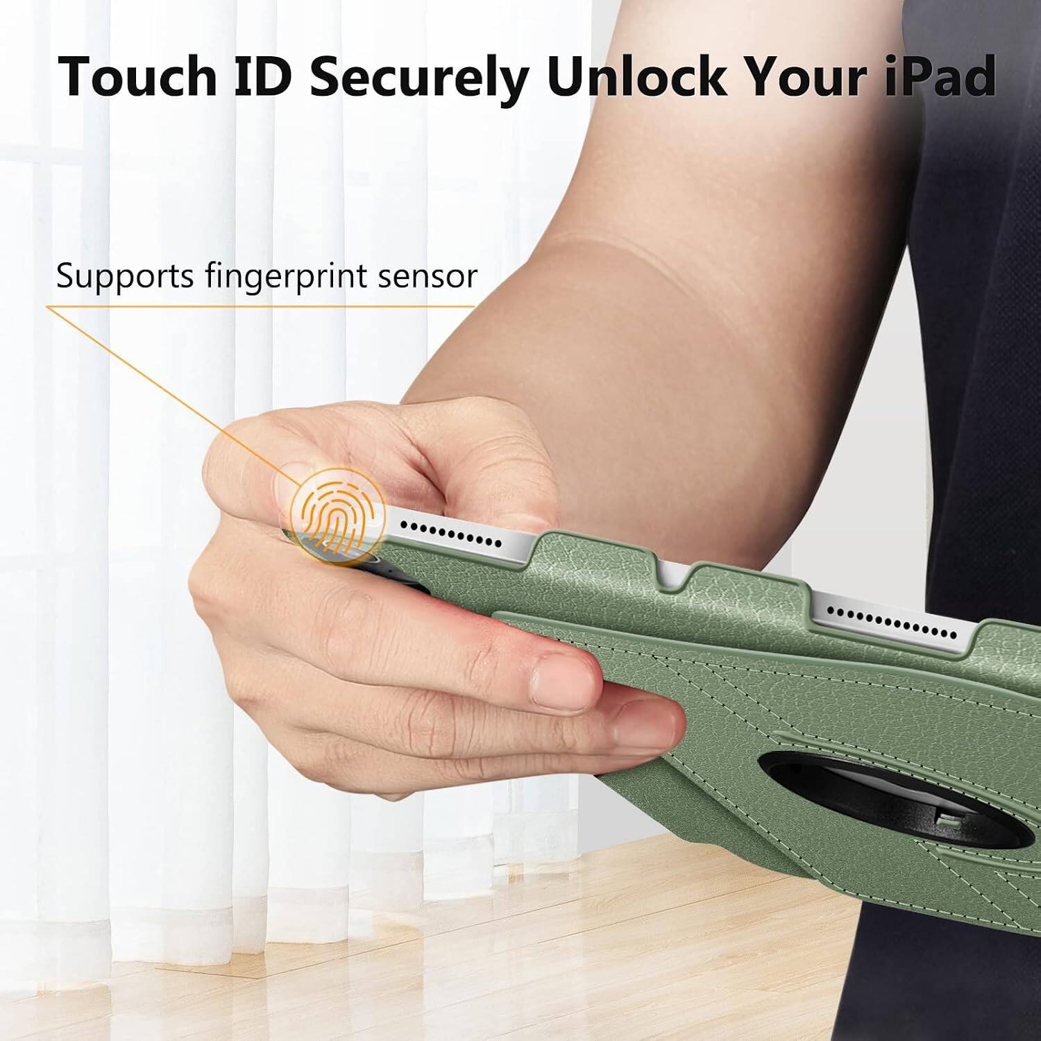 Touch ID Securely Unlock Your iPad  
Supports fingerprint sensor
