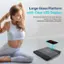 Large Glass Platform with Clear LED Display Waterproof platform and anti-slip mat, perfect for living rooms, bedrooms, bathrooms, and gyms. 1204 1 27 cm/10.6 inch cm/106 LT.