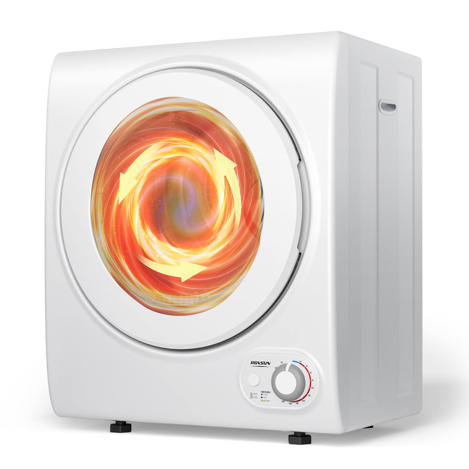 Alt View 1. Winado - 1.5 Cu.Ft Portable Clothes Dryer Front Load Dryer Machine, Compact Laundry Dryer w/Stainless Steel Tub & Simple Control - White.