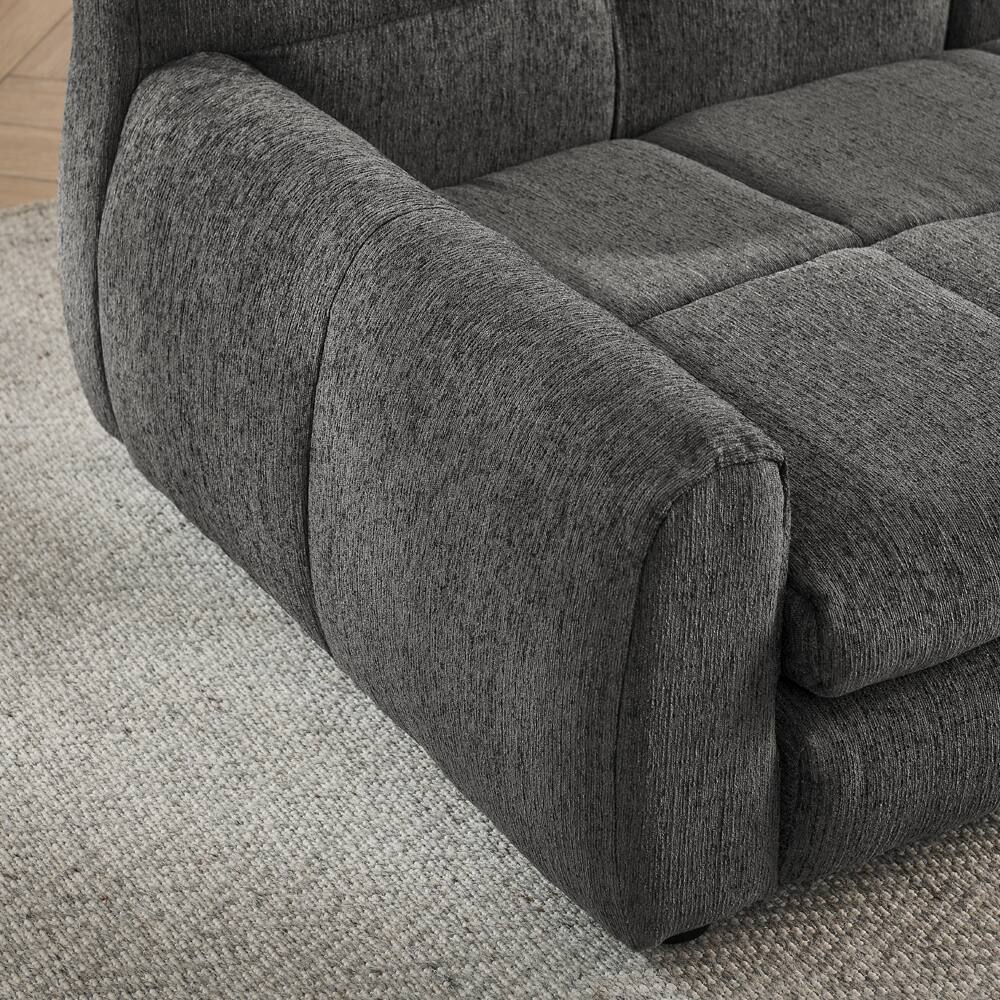 Left. APRILSOUL - Soft and comfortable pet bed for big and oversized dogs durable elevated dog sofa bed comfortable dog sofa DARK GRAY.