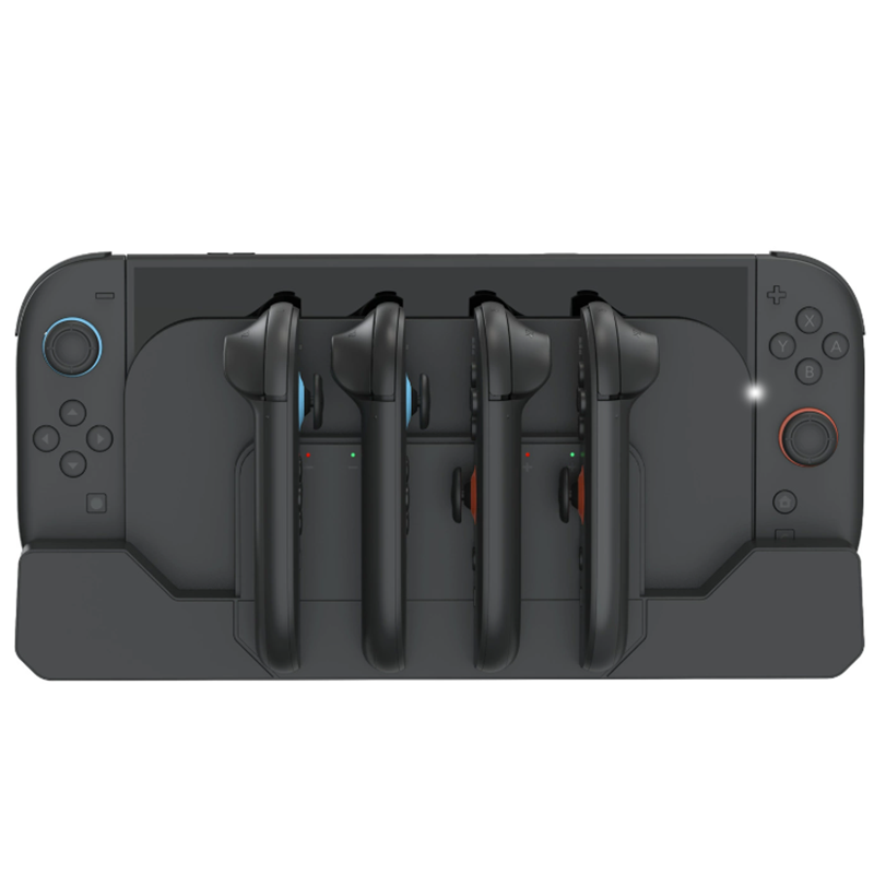 Alt View 1. Cluzine - Switch 2 Joy-Con 4-in-1 Charging Dock Game Card Storage Charging Station.