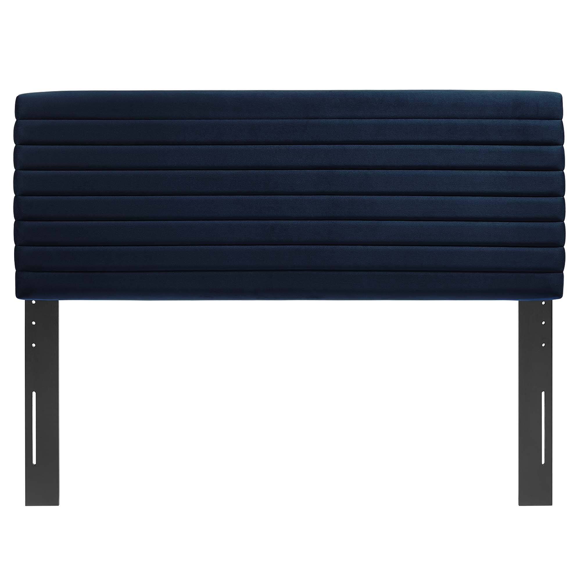 Back. Modway - Tranquil Channel Tufted King/California King Headboard  by Modway - Midnight Blue.