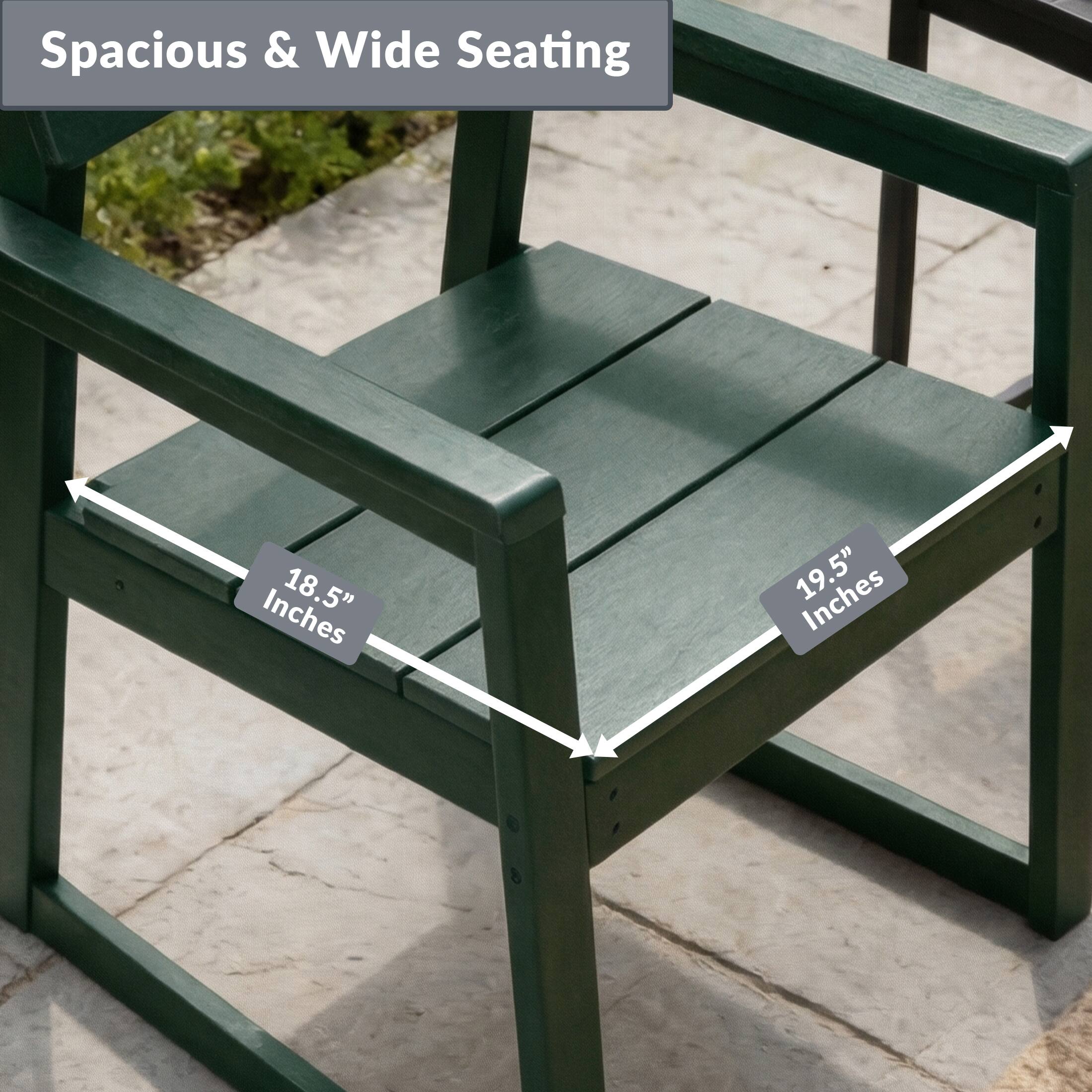 Spacious & Wide Seating  
18.5" Inches  
19.5" Inches